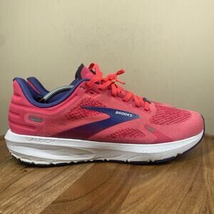 Brooks Launch9 Pink Womens Pink Blue Size 9.5 Athletic Running Shoes 1203731B604